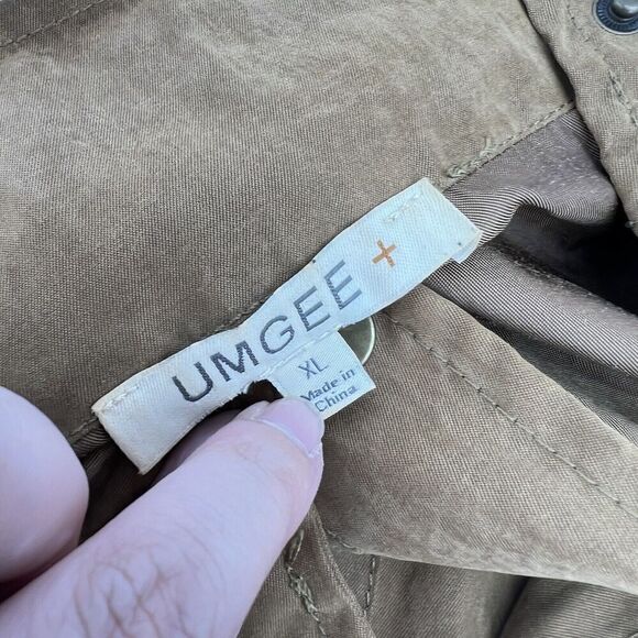 Umgee + Utility Style Jacket Tan Faux Suede Drawstring Women’s Size XL - Picture 4 of 5